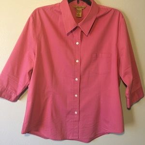 Curvy Pretty Pink Business button-up Shirt